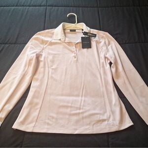 Dunning Golf Women’s Button Up Shirt Pink Size S Coolmax